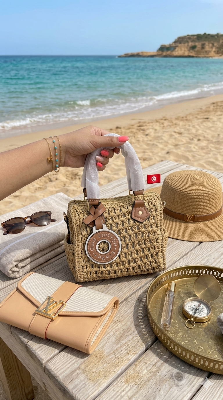 Louis Vuitton Straw Bag – Sac en Paille Élégant & Estival