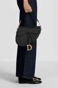 Christian Dior 2019 Black Leather Saddle Shoulder Bag – Sac à Épaule en Cuir Noir