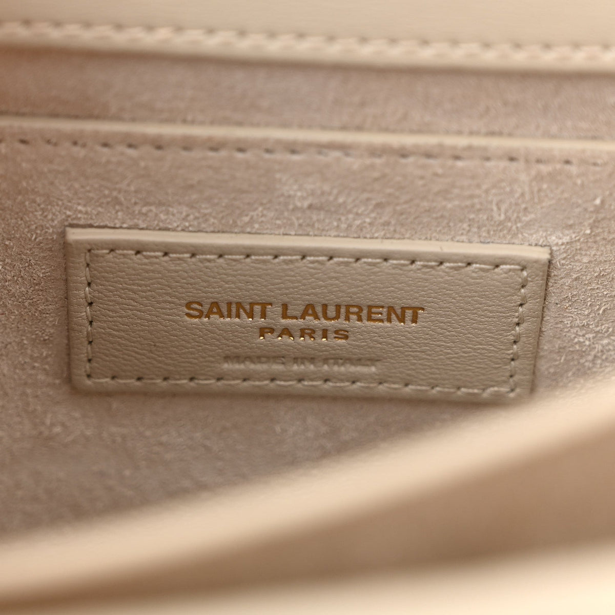 Saint Laurent Medium Monogram Sunset – Calfskin Crema Soft