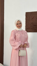 Robe Longue Romantique Chic – Rose Pastel