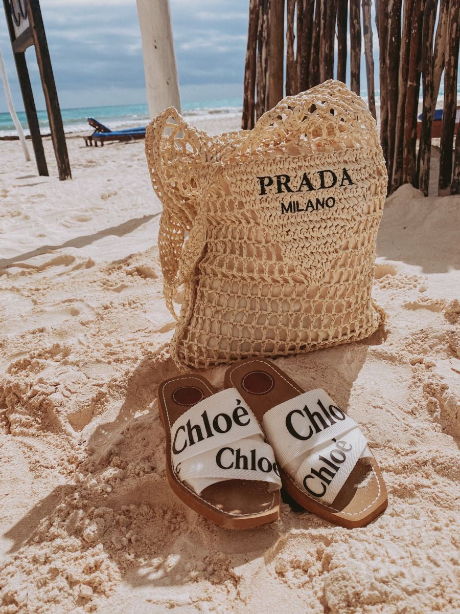 Chloé Woody Slides White