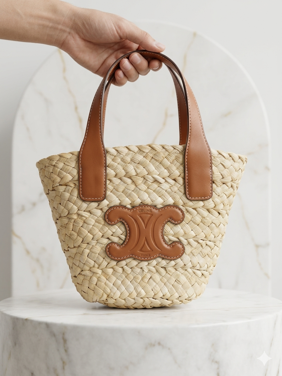 CELINE Mini Triomphe Tote Bag “Natur” – Sac Tote Élégant & Raffiné