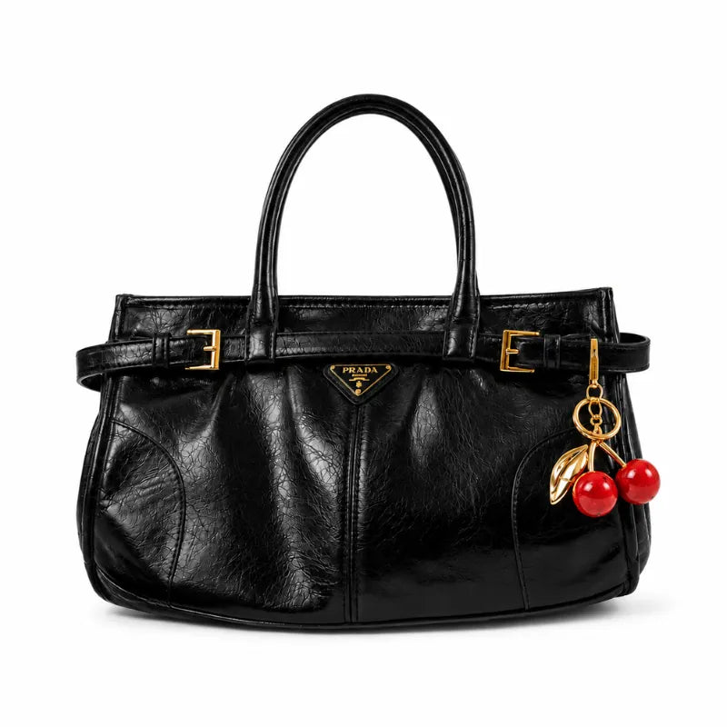 Prada Bonnie Leather Bag – Sac à Main en Cuir pour Femme