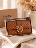 Pinko Love One Classic Leather Shoulder Bag