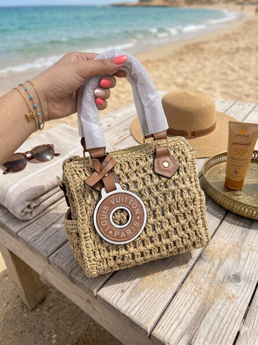 Louis Vuitton Straw Bag – Sac en Paille Élégant & Estival