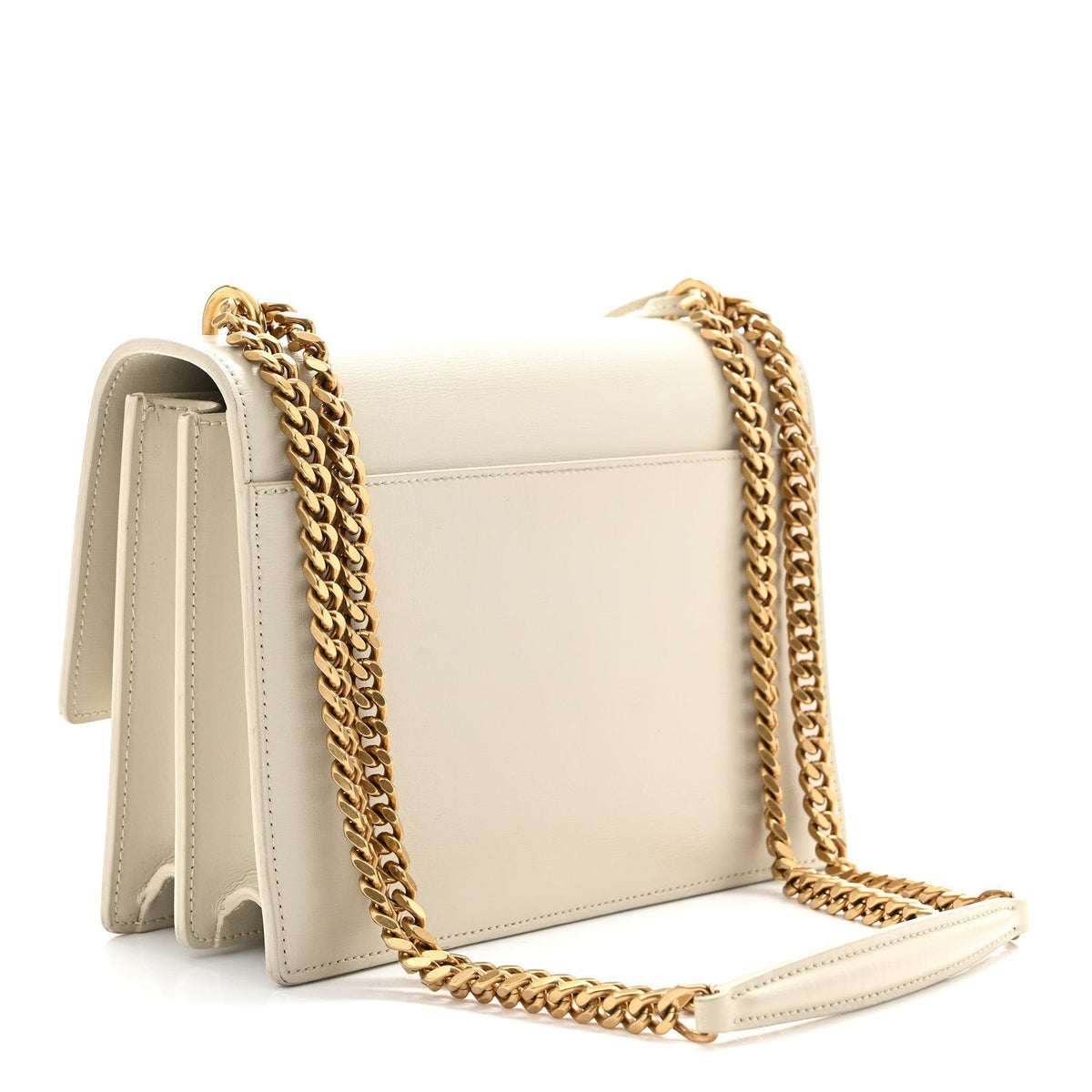 Saint Laurent Medium Monogram Sunset – Calfskin Crema Soft