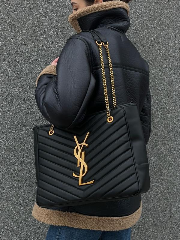 Saint Laurent Big Puffer Bag Gold Chain – Sac Matelassé Luxe