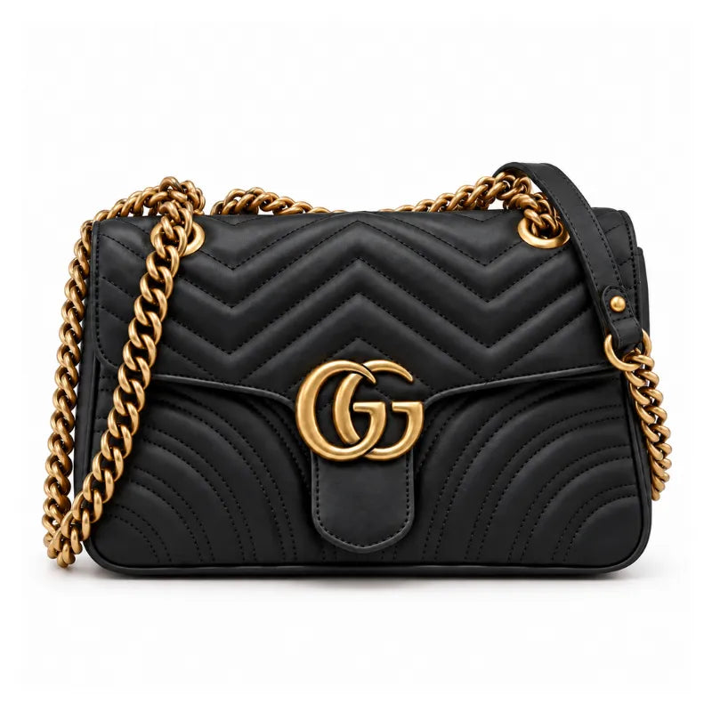 Gucci GG Marmont Medium Shoulder Bag Black