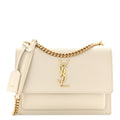 Saint Laurent Medium Monogram Sunset – Calfskin Crema Soft