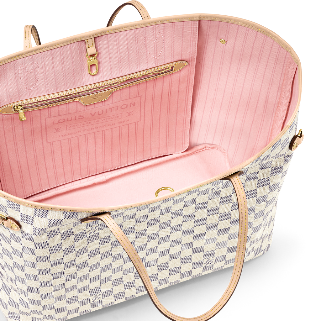 Louis Vuitton Neverfull GM Tote – Damier Azur & Rose Ballerine