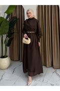 Robe Longue Chic – Marron Chocolat