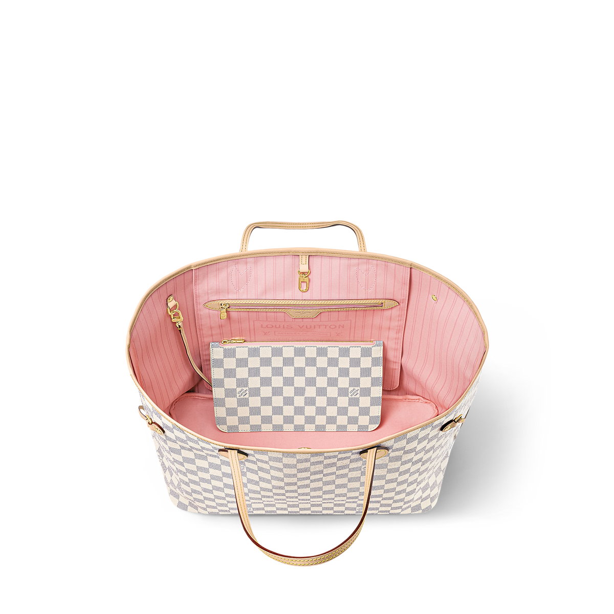 Louis Vuitton Neverfull GM Tote – Damier Azur & Rose Ballerine