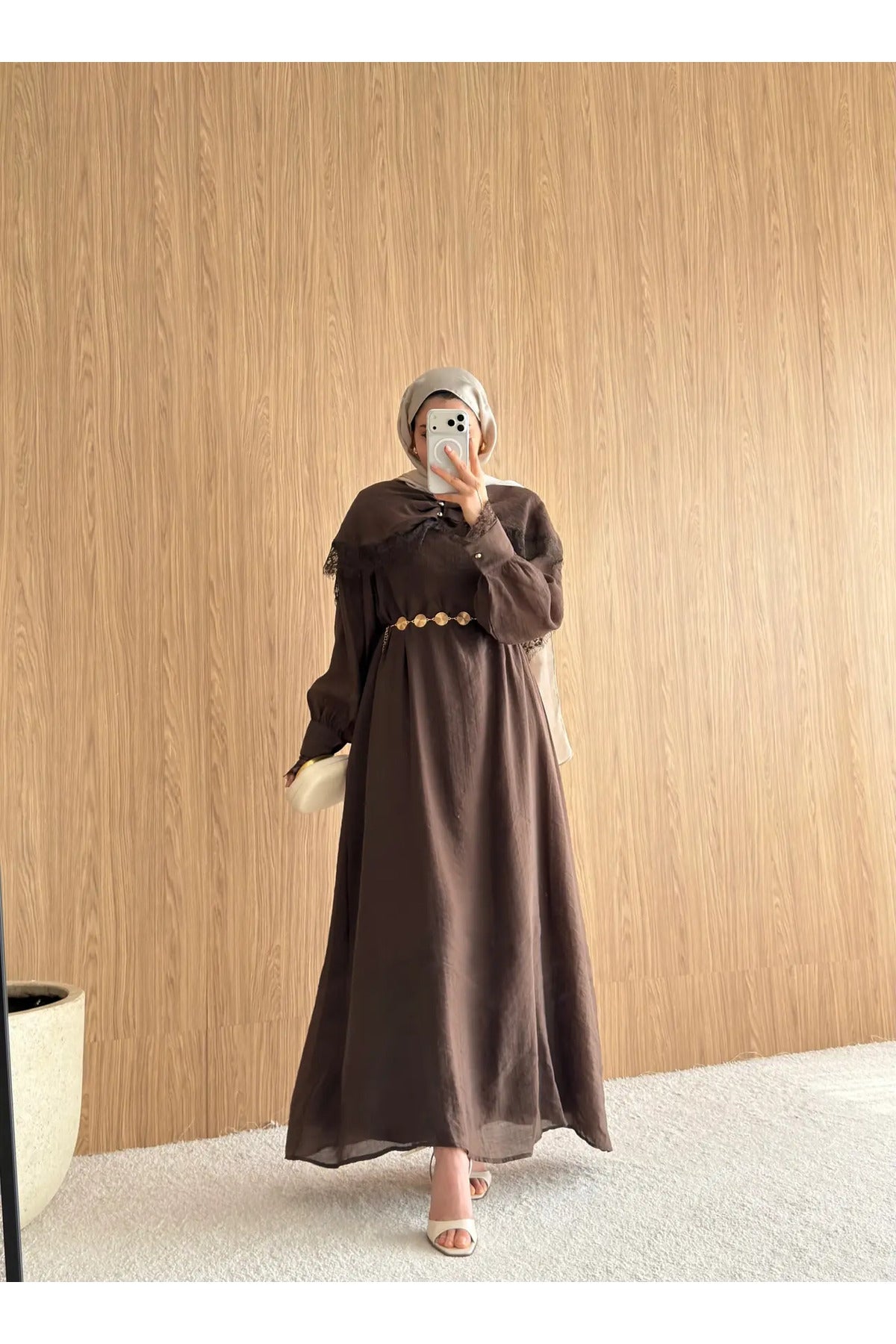 Robe Longue Chic – Marron Chocolat