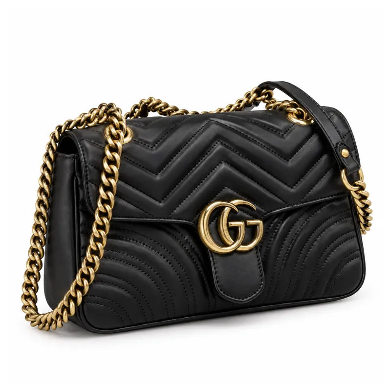 Gucci GG Marmont Medium Shoulder Bag Black