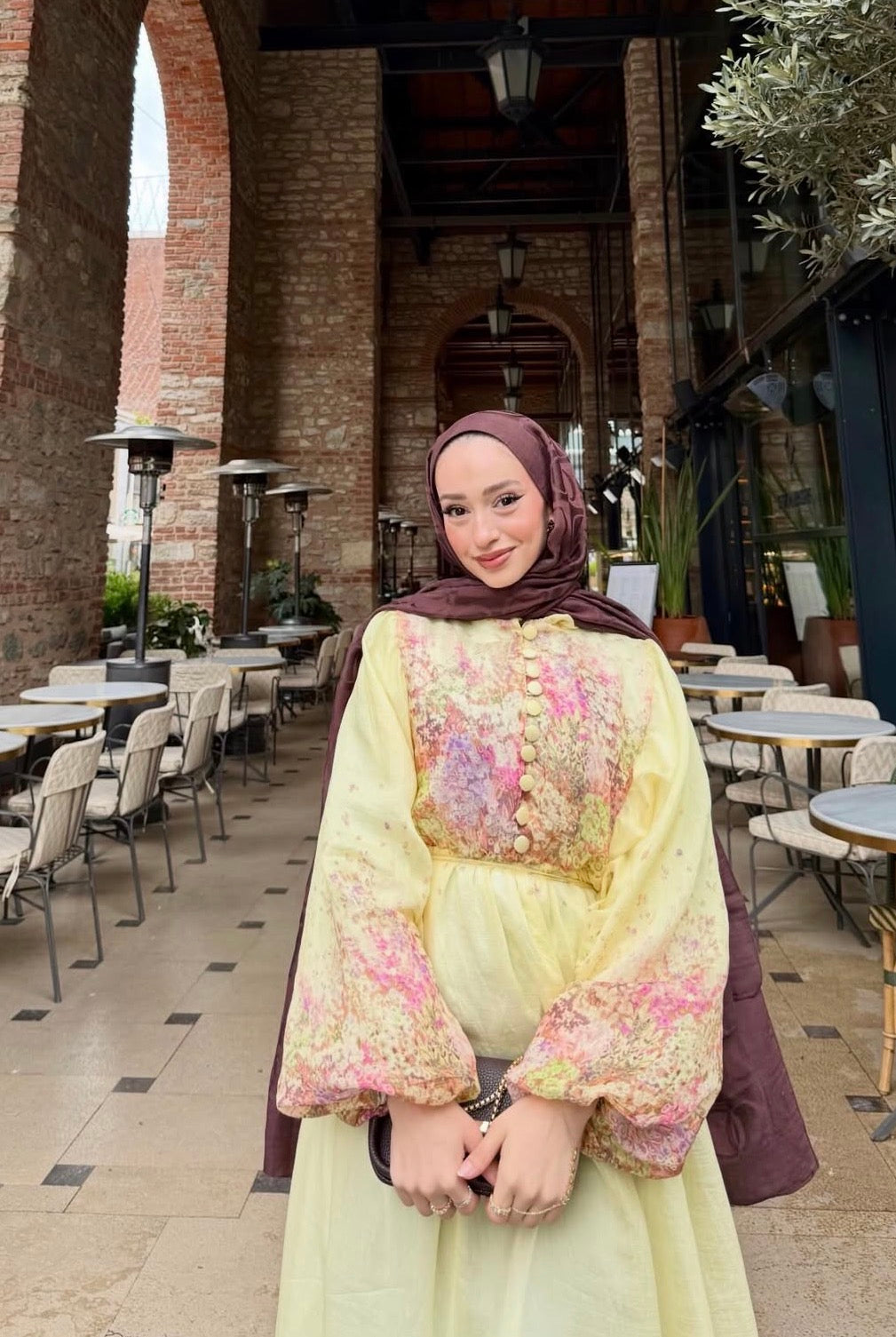 Robe Longue Bohémienne Chic – Jaune Pastel