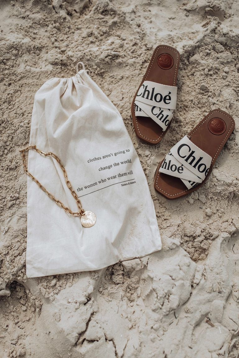 Chloé Woody Slides White