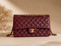 Chanel Classic Medium Double Flap Burgundy Marsala Lambskin GHW – Sac Iconique Luxe
